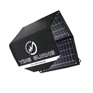 21W Faltbares Solar Ladegerät, Tragbar, 3 Panele, wasserdicht, mit Zwei USB-Anschlüssen, für Camping, iPhone, iPad, Samsung Galaxy, LG Handys und Geräte