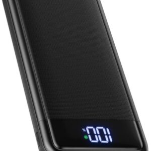 Energiezelle mit hoher Kapazität, schnelles Laden über USB-C und zwei QC-Ausgänge für verschiedene Geräte, LED-Anzeige für den Batteriestatus