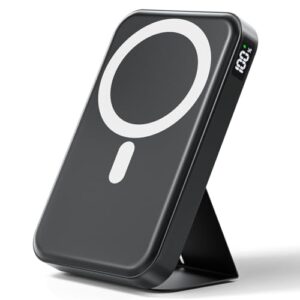 Magnetische Power Bank mit USB-C-Eingänge & Ausgang und LED-Display für iPhone 16/15/14/13/12/Pro/Pro Max Serie, PD 22.5W Schnellladung, kabellos