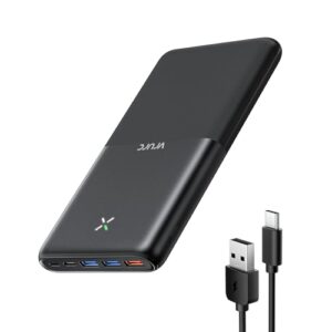 Tragbare Powerbank mit 30000mAh Kapazität, vier Ausgänge und drei Eingänge, kompatibel mit iPhone, Samsung, Huawei und Tablets