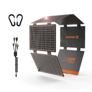 Solarpanel 60W, faltbares Solarmodul für Notstrom bei Camping, geeignet für kleine Generatoren und Telefone