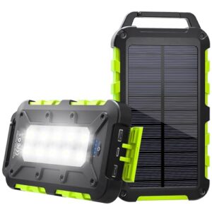 Solar Powerbank 26800mAh, PD 15W Tragbares Solarladegerät mit Solarpanel und USB C für Smartphones, Tablets und Outdoor-Aktivitäten