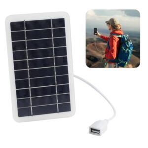 Tragbares Solarpanel mit USB-Anschluss, Solar-Ladegerät für Handy und Powerbank, wasserdicht und ideal für Outdoor-Aktivitäten wie Camping und Wandern