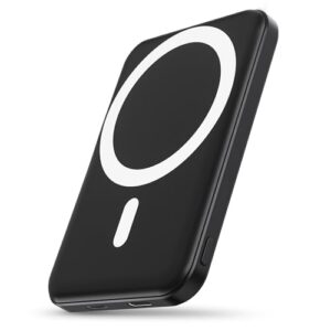 Magsafe Powerbank mit 5000mAh Kapazität, magnetische Befestigung und schnelles kabelloses Laden bis zu 20W