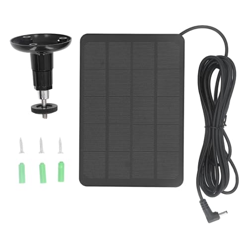 10 Watt Solarmodule für Ring Stick Up Cam und Ring Spotlight Camera Battery - ideal für die Selbstversorgung Ihrer Ring-Kamera mit Sonnenenergie. 360-Grad-drehbare Halterung und 9,8 Fuß Ladekabel.