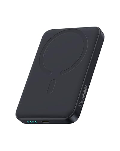 Magnetische Powerbank mit 10000mAh Kapazität und kabellosen Design, kompatibel mit iPhone und Android-Smartphone