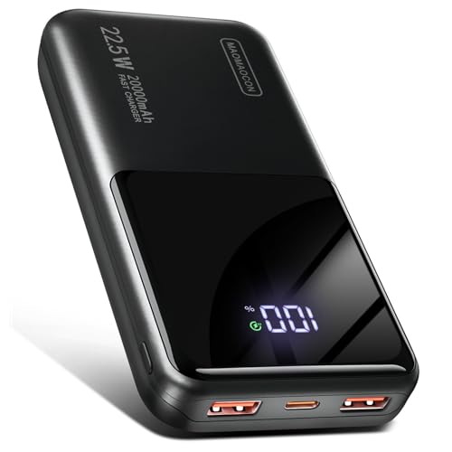Powerbank mit 20000mAh Kapazität und schneller Ladefunktion, ideal für Outdoor-Aktivitäten und Reisen, kompatibel mit USB-betriebenen Geräten