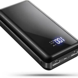 Power Bank 25,800mAh mit hoher Kapazität und schneller Ladefunktion. Universal kompatibel mit allen Handys und Tablets. LED Display zeigt aktuellen Akkuladestand an.