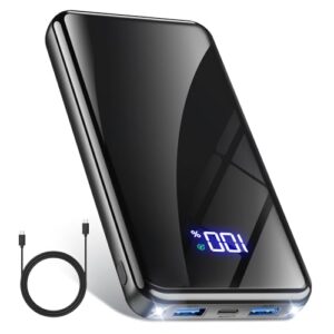20000mAh Powerbank mit Schnellladefunktion, USB-C PD3.0 & QC4.0, tragbarer externer Handy-Akkus mit LED-Display und Taschenlampe, kompatibel mit iPhone 17 Pro Max, Samsung Galaxy S25 und vielen anderen Geräten