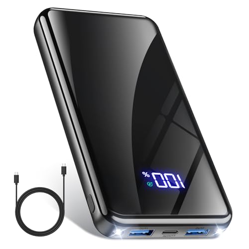 20000mAh Powerbank mit Schnellladefunktion, USB-C PD3.0 & QC4.0, tragbarer externer Handy-Akkus mit LED-Display und Taschenlampe, kompatibel mit iPhone 17 Pro Max, Samsung Galaxy S25 und vielen anderen Geräten