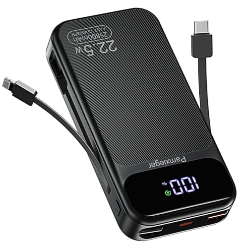 Power Bank 25800 mAh mit LCD Anzeige, USB C Eingang und Ausgang, schnelle Ladung für Smartphone und Tablet