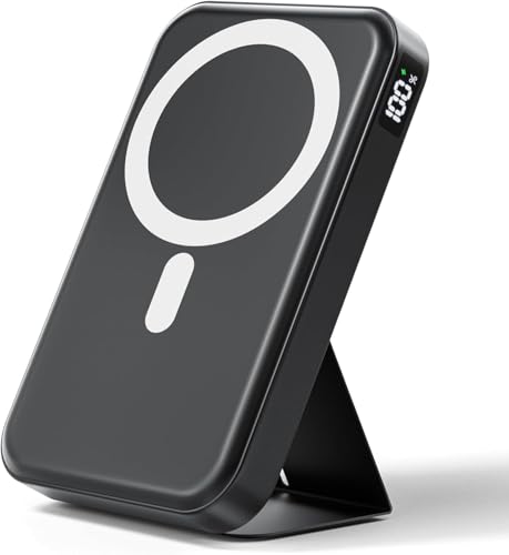 Kabellose Powerbank mit 10000mAh Kapazität, magnetischer Saugtechnologie und LED-Anzeige für schnelle Ladung von iPhone 17/16/15/14/13/12 Serie