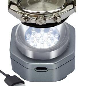 CoolFire Typ-C UV-freies Solaruhr-Schnellladegerät für Eco-Solaruhren - Grau, Ladegerät für Solaruhren von Männern