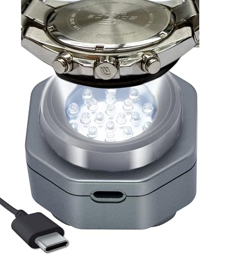 CoolFire Typ-C UV-freies Solaruhr-Schnellladegerät für Eco-Solaruhren - Grau, Ladegerät für Solaruhren von Männern