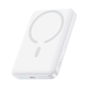 Baseus Enerfill MagSafe Powerbank 10000mAh, kabellose externe Power Bank mit Magnetlader für iPhone und andere Geräte, kompatibel mit iPhone 16/15/14/13/12/Pro/Max Serie, Weiß