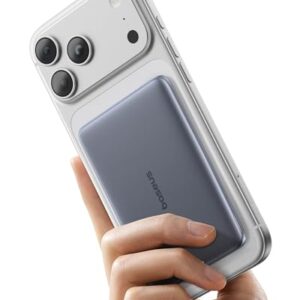 Ultra-schmale Powerbank mit Magnet-Snap-on-Ladefunktion, 5000 mAh Kapazität, PD-20W-Schnellladung, USB-C-Kabel, ideal für iPhone 17/16/15/14/13/12