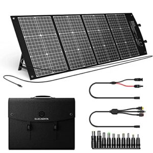 ELECAENTA 120W Faltbares ETFE Solarpanel, tragbarer Monokristalliner Ladegerät mit USB-C PD45W und QC3.0 DC-XT60/Anderson Verbindung, wasserdicht für Solargenerator Powerstation Van Outdoor Camping