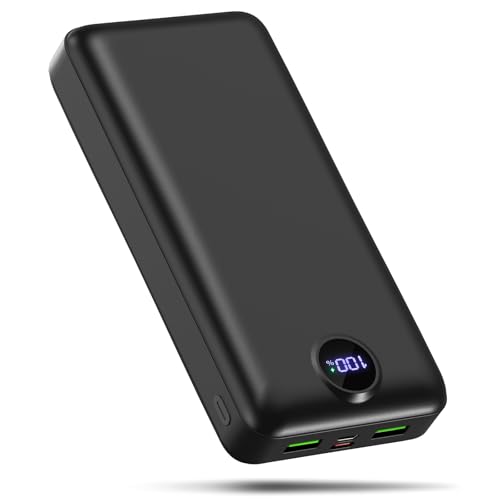Erstklassige Powerbank 50000mAh mit LED Display, externer Akku und USB-C, kompatibel mit iPhone, Tablet und Android-Geräten