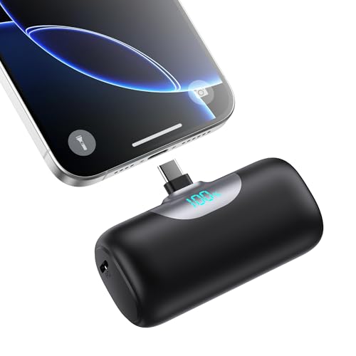 Kompakter und leistungsstarker Powerbank USB C 5500mAh mit LED-Display und schnellem Aufladen für iPhone, Samsung und andere Geräte
