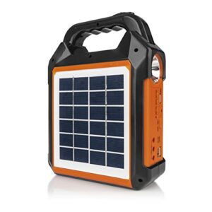 Solar-Generator Kit 4500mAh mit 2 Auflademodi: Solarpanel oder USB. Ideal für das Aufladen von Handy, Powerbank und anderen elektronischen Geräten.