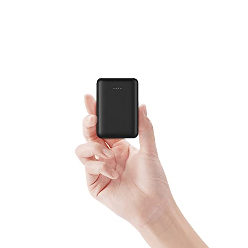 Mini Power Bank, 10.000 mAh, ultrakompakt, 2 USB-Anschlüsse, Schnellladung, Backup-Akku, tragbares Ladegerät für Smartphone, Tablet