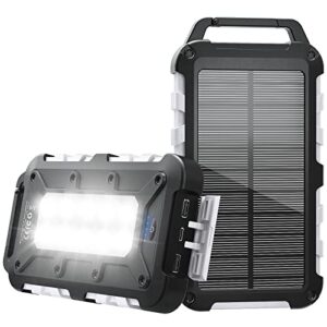 Solar Powerbank 26800mAh PD, tragbares Solar-Ladegerät mit USB-C-Ausgang und LED-Licht für Outdoor-Abenteuer