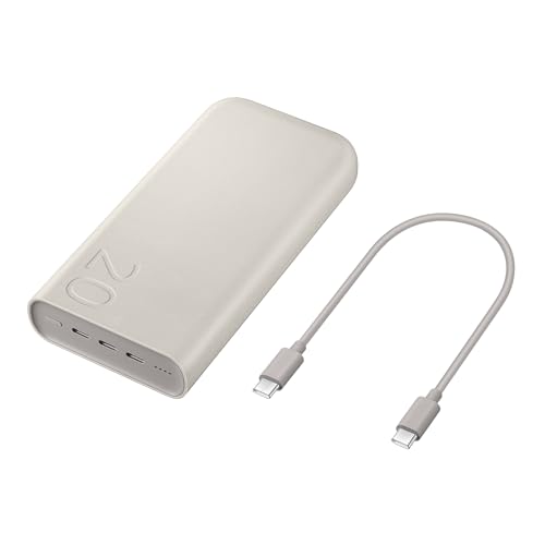 Samsung Powerbank 20.000 mAh 45 Watt, perfekte Powerbank für unterwegs, Super Schnellladefunktion, Triple-Port-Ladestation, sicher und praktisch