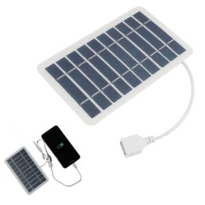 Tragbares Solarpanel 5V 2W mit USB-Anschluss, Wasserdicht und Robust für Outdoor-Aktivitäten wie Camping und Wandern