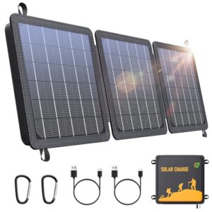 Faltbares 15W Solarpanel mit hoher Leistung und Wasserdichtem Ladegerät, ideal für Smartphone, Powerbank, Tablet und Outdoor-Aktivitäten wie Camping und Wandern.