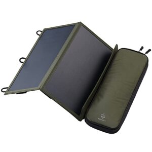 Portable Solar Panel mit Dual USB-A Ports, 14W Stromerzeugung für Telefon und Camping, wasserdichtes Nylon, faltenbar und leicht