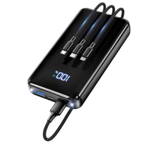 Power Bank mit 26800mAh Kapazität, Schnellladefunktion und USB-C-Anschluss für schnelles Laden von Geräten wie iPhone und Samsung Galaxy während Reisen oder Camping