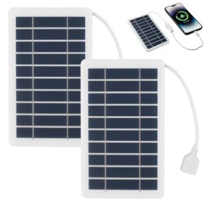 Tragbares Solarpanel 5V 2W mit USB-Anschluss, Wasserdicht und Robust für Outdoor-Aktivitäten wie Camping und Wandern