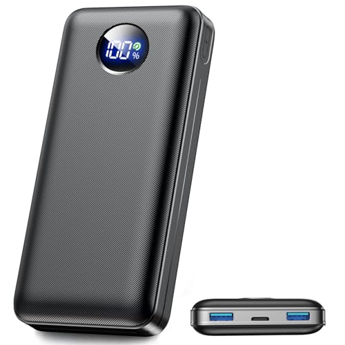Powerbank 26800mAh mit Schnellladefunktion, externer Akku mit drei Ausgängen (USB-C und USB-A), kompakter Ladegerät für iPhone und Samsung