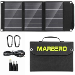 MARBERO faltbares Solarladegerät, 30W, 16,5V, QC3.0 USB, Type-C, DC Ausgang