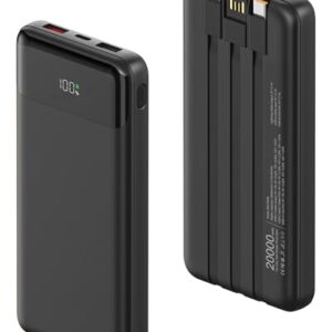 Powerbank mit hoher Kapazität, 22.5 W Schnellladung, USB-C, Lightning und USB-Eingang für iPhone, Samsung und weitere Geräte
