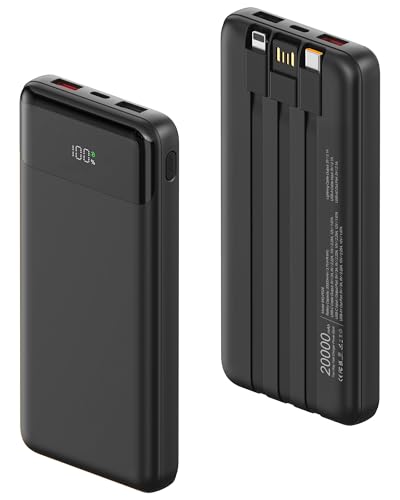 Powerbank mit hoher Kapazität, 22.5 W Schnellladung, USB-C, Lightning und USB-Eingang für iPhone, Samsung und weitere Geräte