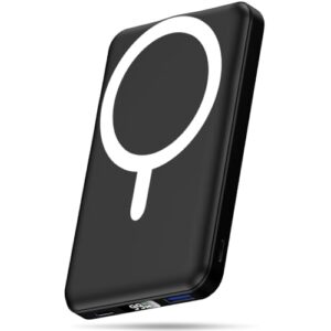 Magnetische Powerbank 10000mAh mit USB-C in/out für iPhone, schnelle Ladezeit und induktives Laden