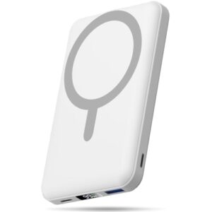 MagSafe Wireless Power Bank, 10000mAh mit USB C in&Out, Magnetisches Laden für iPhone