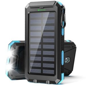 Wasserdichtes Solar Ladegerät mit 4 USB-Ausgängen, Vieleinsteckdosen Power Bank für Smartphone und Tablet