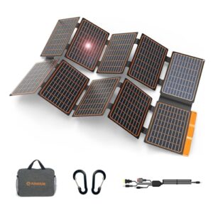 Tragbares Solarpanel mit hoher Effizienz, intelligentem Schutz und verschiedenen Anschlussmöglichkeiten für sicherere und umweltfreundliche Energieversorgung.