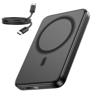 Magnetische Powerbank mit USB-C 20W, kompatibel mit iPhone und anderen Geräten, Tragbares Schnellladegerät