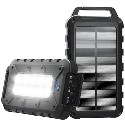 TOENNESEN Solar Powerbank 26800mAh mit PD Schnellladekabel, umweltfreundliche Ladung für Smartphone in nur 30 Minuten