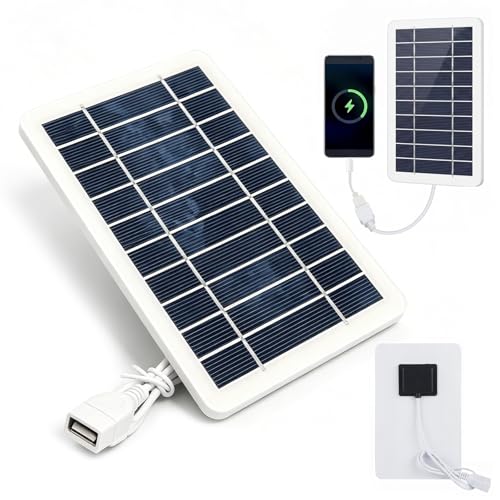 Tragbares Solar Powerbank Ladegerät mit USB Anschluss, ideal für Wandern, Camping, Outdoor, Wasserdicht, 2W/5V Solarpanel