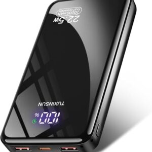 Power Bank 20000mAh PD3.0 QC4.0 Externer Handyakku mit LCD-Display, USB-C Ausgänge und Eingänge, Tragbares Ladegerät für Smartphones