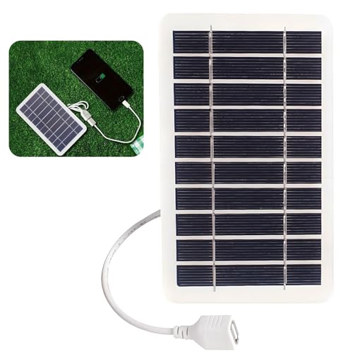 Solarpanel mit USB Anschluss 5W 5V Solar Ladegerät für Handys, MP3 und PCs bei Outdoor-Aktivitäten wie Wandern und Camping