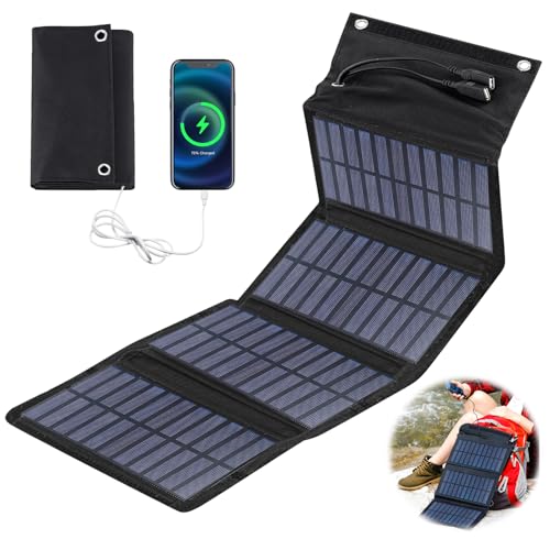 Faltbares Solarpanel 10W, monokristallines Solar Panel für Outdoor-Aktivitäten, Camping und Handyladung