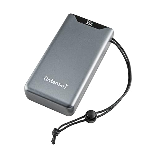 Intenso Powerbank F20000, 20.000 mAh externer Akku mit USB-C und 20W PD in Grau, hohe Leistung und vielseitig